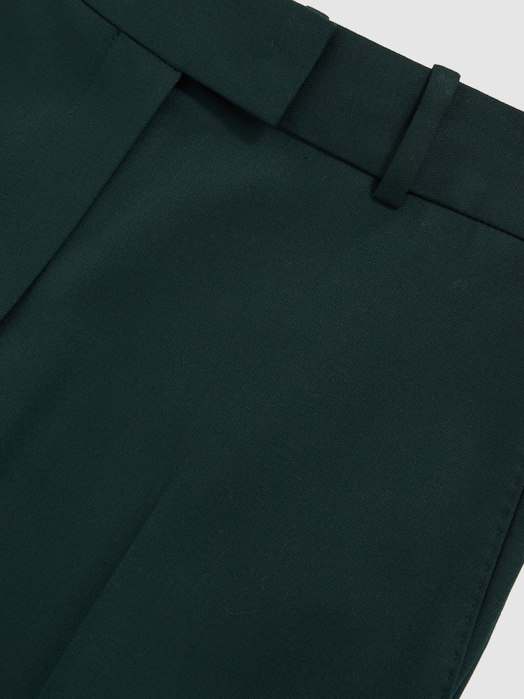 Reiss Green Jade Slim Fit Wool Blend Suit Trousers - Image 7 of 7