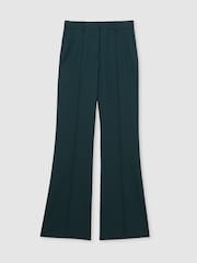 Reiss Green Jade Wool-Blend Wide-Leg Suit Trousers - Image 2 of 7