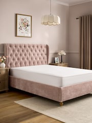 Laura Ashley Hundon Chenille Dusky Rose Chatsworth Upholstered Bed - Image 3 of 6