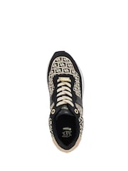 Dune London Black Dark Dancing Mono Sling Back Kitten Shoes - Image 4 of 6