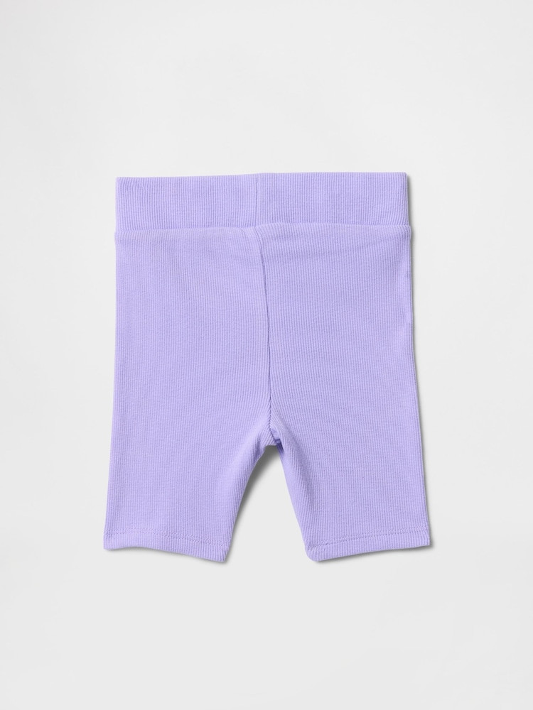 Gap Purple Ribbed Cycling Shorts (6mths-5yrs) - Image 2 of 2