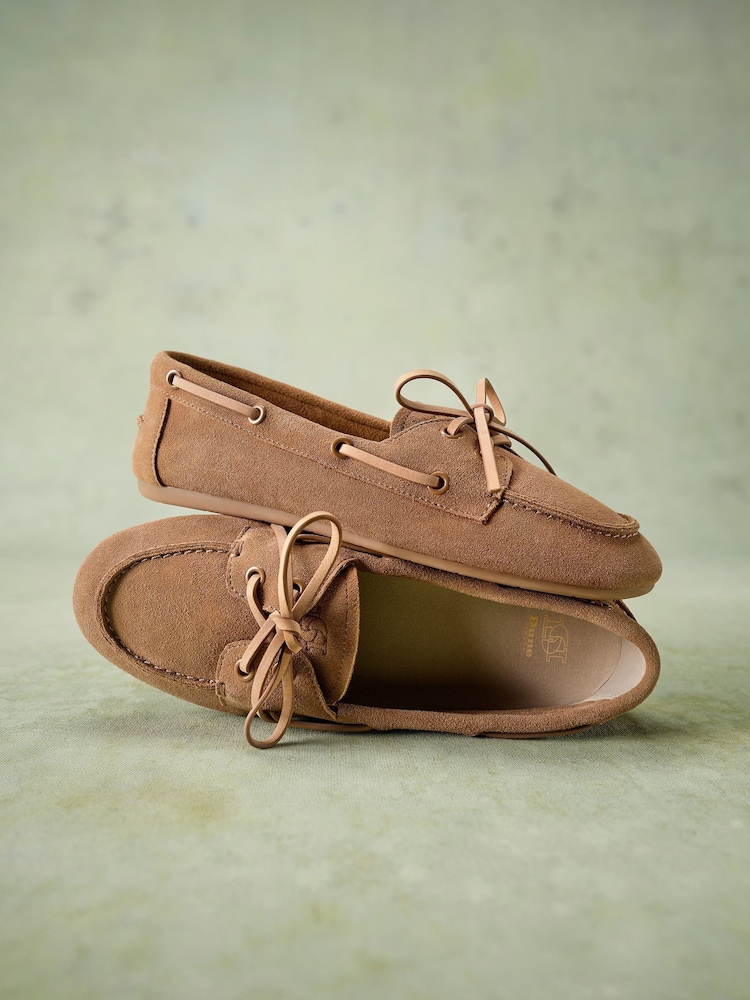 Dune London Brown Gala Boat Shoes - Image 1 of 6