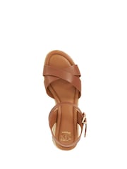 Dune London Brown Littleton Cross Strap Rope Flatform Sandals - Image 5 of 6