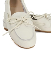 Dune London White Gala Boat Shoes - Image 5 of 6