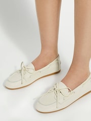 Dune London White Gala Boat Shoes - Image 6 of 6