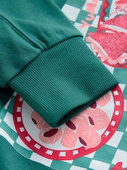 Teal Blue Artist Editions Alex Palmer x Fun Picinic Graphic Print Sweatshirt - Image 3 of 3