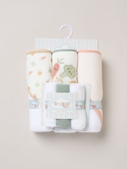 Weiß - Snuggle Tots, Handtücher mit Kapuze und Waschlappen im 3er-Pack - Bild 1 von 3