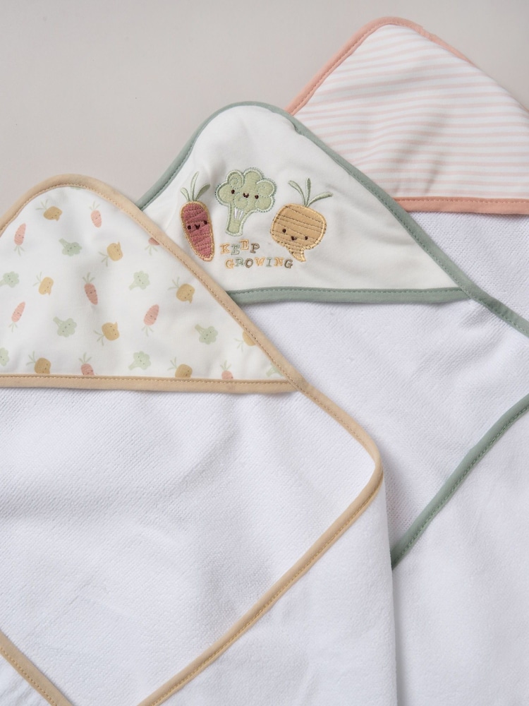 Weiß - Snuggle Tots, Handtücher mit Kapuze und Waschlappen im 3er-Pack - Bild 3 von 3