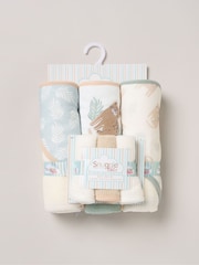 Grün - Snuggle Tots, Handtücher mit Kapuze und Waschlappen im 3er-Pack - Bild 1 von 3