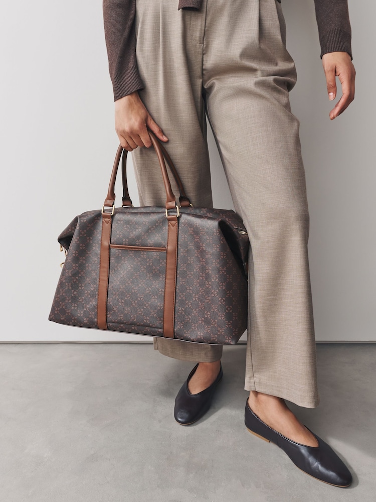 Chocolate Monogram Weekender Bag - Image 1 of 8