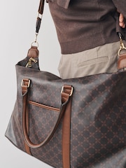 Chocolate Monogram Weekender Bag - Image 8 of 8