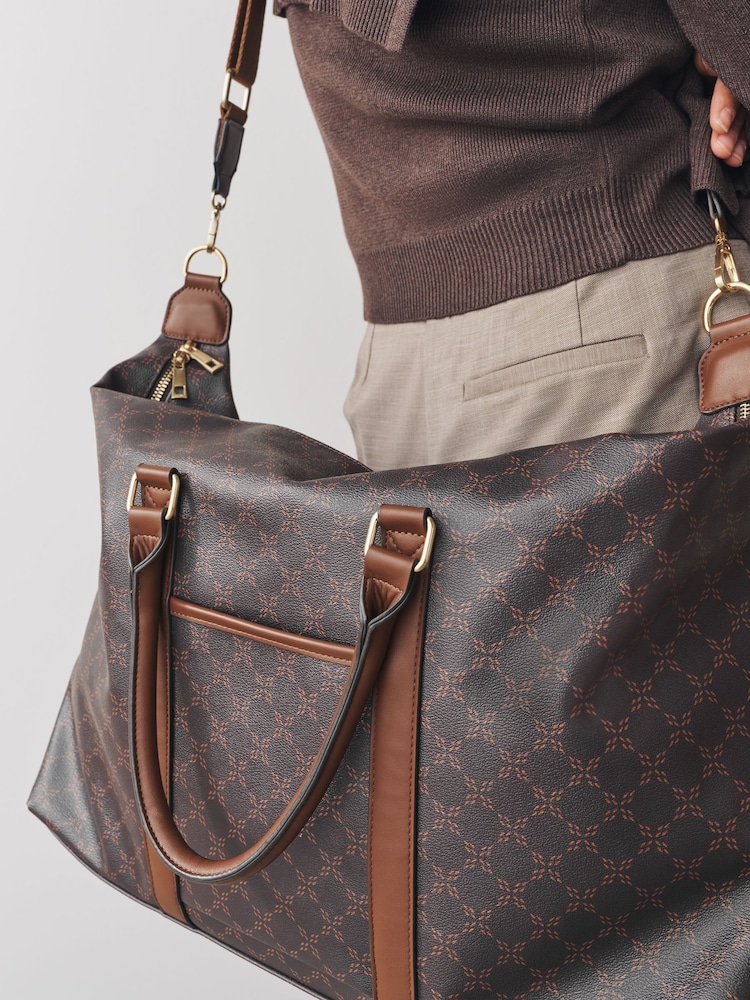 Chocolate Monogram Weekender Bag - Image 8 of 8