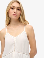 Superdry Cream Ladder Trim Cami Top - Image 3 of 7