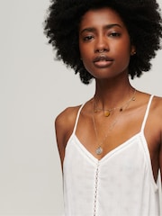 Superdry Cream Ladder Trim Cami Top - Image 4 of 7