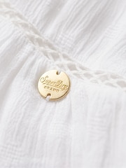 Superdry Cream Ladder Trim Cami Top - Image 7 of 7