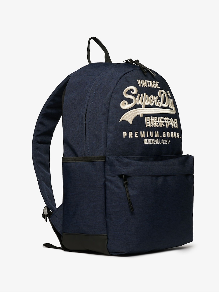 Superdry Navy Heratige Montana Backpack - Image 3 of 7