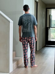 Grey/Red The Rolling Stones Short Sleeve Pyjamas Set - Image 2 of 7