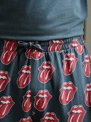 Grey/Red The Rolling Stones Short Sleeve Pyjamas Set - Image 7 of 7