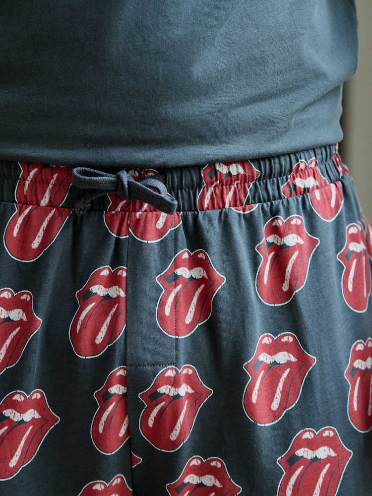 Grey/Red The Rolling Stones Short Sleeve Pyjamas Set - Image 7 of 7 Grey/Red The Rolling Stones Short Sleeve Pyjamas Set - Image 7 of 7