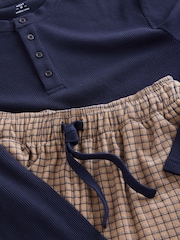 Azul marino/neutro - Conjunto de pijama de manga larga Motionflex - Imagen 10 de 11