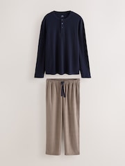 Azul marino/neutro - Conjunto de pijama de manga larga Motionflex - Imagen 7 de 11