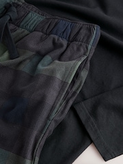 Black/Green/Blue Motionflex Cosy Long Sleeve Pyjamas Set - Image 5 of 5