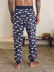 Navy Blue / Neutral Polar Bear Motionflex Cosy Cuffed Pyjama Bottoms - Image 2 of 9