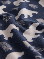 Navy Blue / Neutral Polar Bear Motionflex Cosy Cuffed Pyjama Bottoms - Image 7 of 9