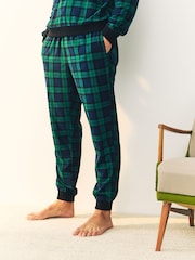 Green/Blue Check Motionflex Cosy Long Sleeve Cuffed Pyjamas Set - Image 4 of 10