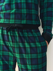 Green/Blue Check Motionflex Cosy Long Sleeve Cuffed Pyjamas Set - Image 6 of 10