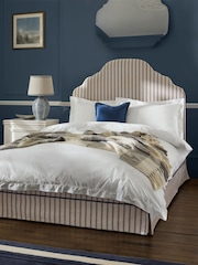 Laura Ashley Alston Stripe Natural and Navy Bed Tarbert - Image 1 of 5