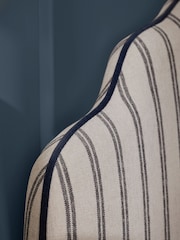 Laura Ashley Alston Stripe Natural and Navy Bed Tarbert - Image 4 of 5