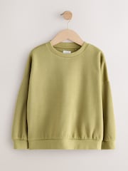 Green Oversized Cosy Rib Sweatshirt (3-16yrs) - Image 1 of 4