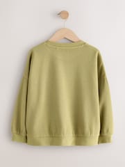 Green Oversized Cosy Rib Sweatshirt (3-16yrs) - Image 2 of 4