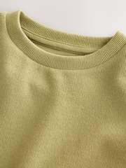Green Oversized Cosy Rib Sweatshirt (3-16yrs) - Image 3 of 4