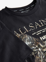 smALLSAINTS Black/Butterfly Girls Graphic Oversized Crew T-Shirt - Image 3 of 4