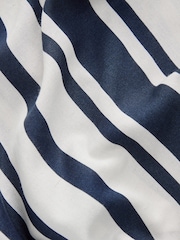 Navy Stripe Hanky Hem Bandeu Top With Linen - Image 6 of 7