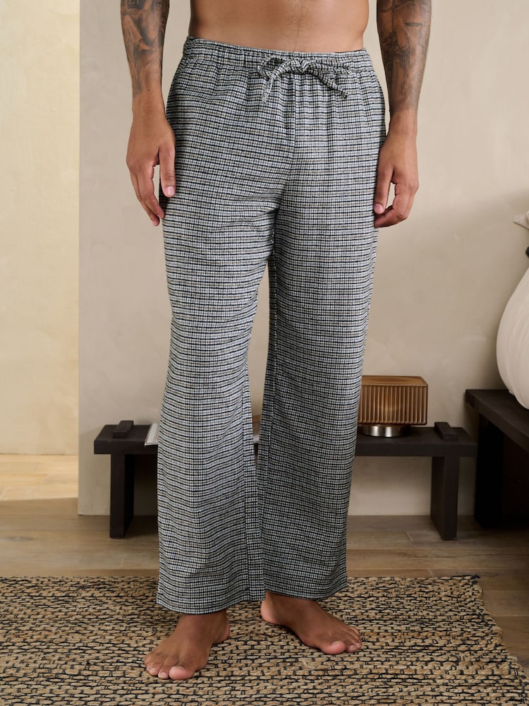 رمادي - Signature Nova Fides Long Check Pyjama Bottoms - Image 1 of 12