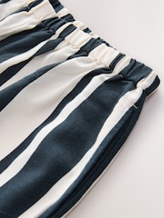 Navy Wide Leg Trousers With Linen - Image 6 of 7