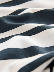 Navy Wide Leg Trousers With Linen - Image 7 of 7