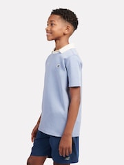 New Balance Blue Kids Premium Badge Polo Shirts - Image 2 of 5