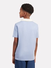 New Balance Blue Kids Premium Badge Polo Shirts - Image 3 of 5