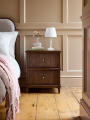 Laura Ashley Dark Stain Oak Barcombe Beside Table - Image 1 of 7