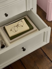 Laura Ashley Twine Natural Swanton Wide 2 Drawer Bedside Table - Image 3 of 7