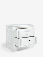 Laura Ashley Twine Natural Swanton Wide 2 Drawer Bedside Table - Image 6 of 7