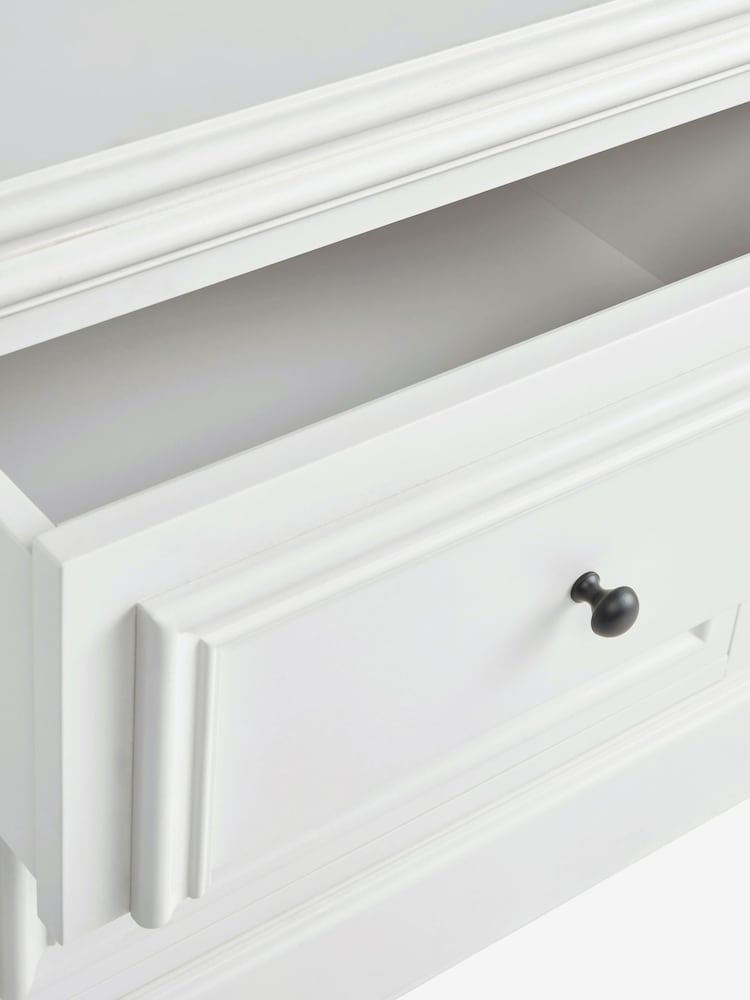 Laura Ashley Twine Natural Swanton Wide 2 Drawer Bedside Table - Image 7 of 7