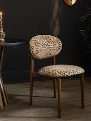 Rockett St George Leopard Wooden and Upholstered Dining Chairs - Image 3 of 3