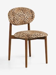Rockett St George Set of 2 Leopard Wooden and Upholstered Dining Chairs - Image 5 of 7