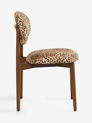 Rockett St George Set of 2 Leopard Wooden and Upholstered Dining Chairs - Image 6 of 7