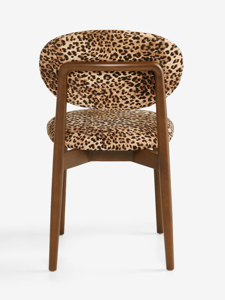 Rockett St George Set of 2 Leopard Wooden and Upholstered Dining Chairs - Image 7 of 7 Rockett St George Set of 2 Leopard Wooden and Upholstered Dining Chairs - Image 7 of 7